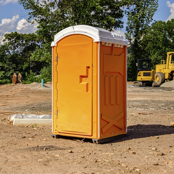 are there any restrictions on what items can be disposed of in the portable restrooms in Bynum